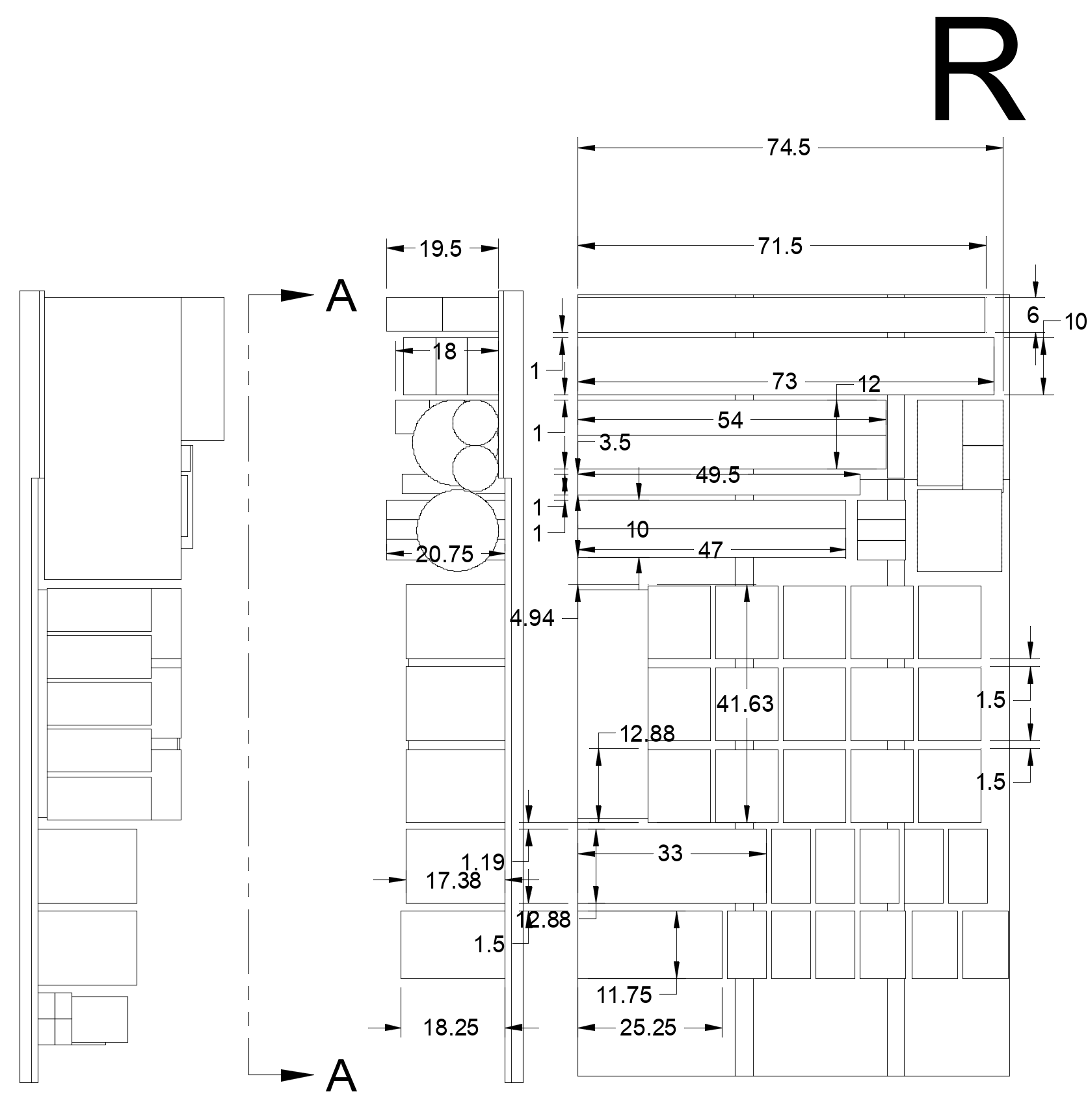 Shop drawings for the right side