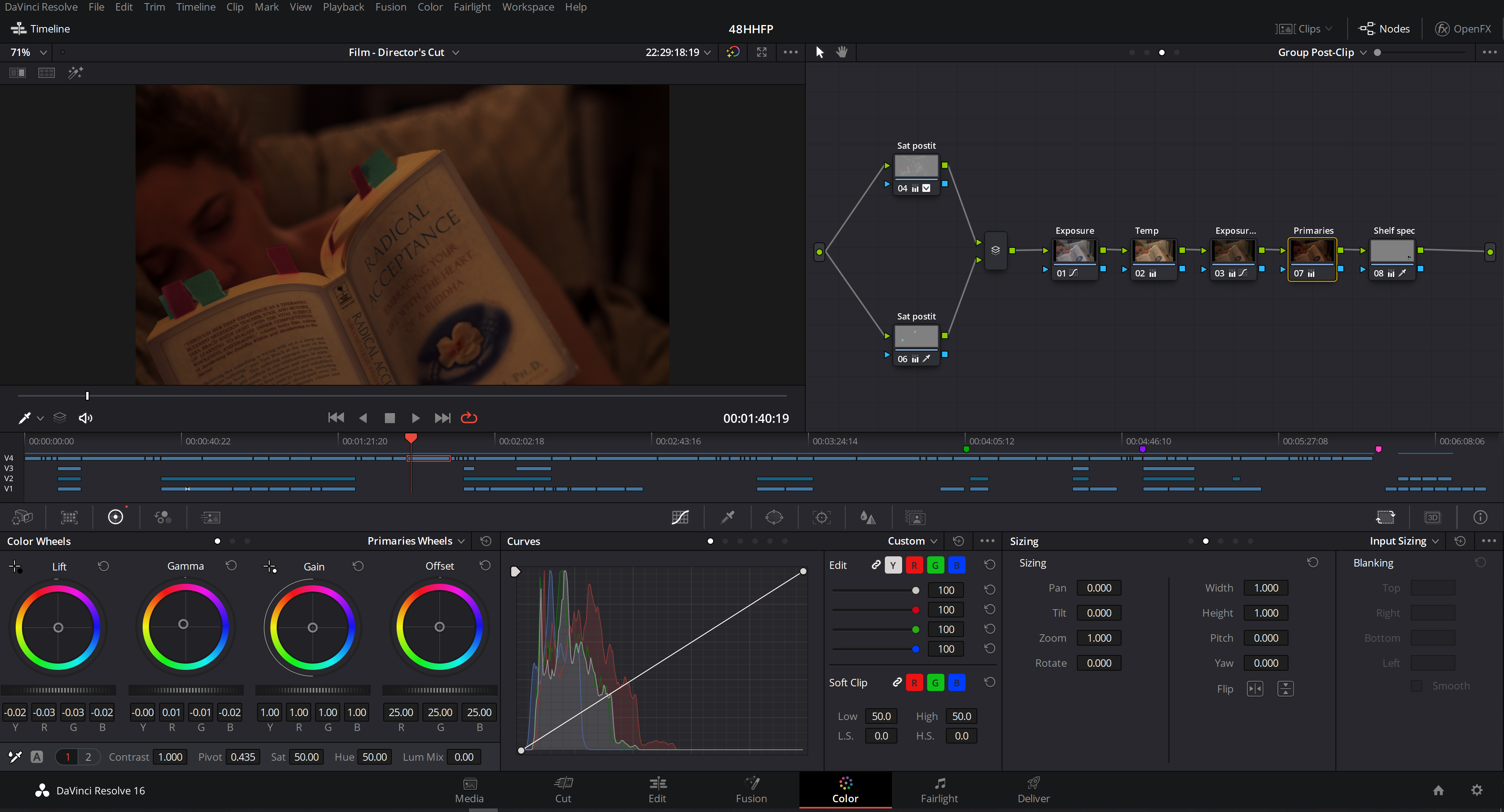 The upgraded version of the only color grade in the original short: grading